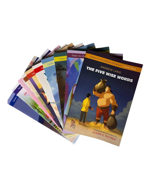 Collection of books with colorful covers on a white background