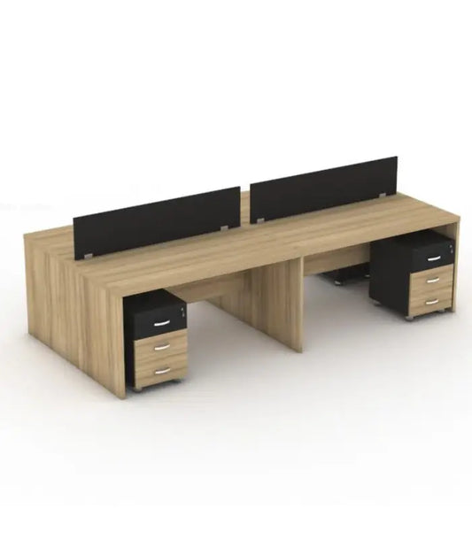 Bureau Partagé Duo – Design Minimaliste & Fonctionnel