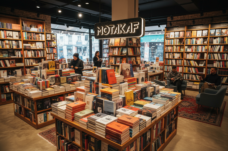 A LOT OF BOOKS IN MULTILANGUDES AND SIND BY MOTAKAF THE STORE NAME 